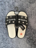 Sandalias Slide Bebe® Urban Glam Black – Mujer | Con Aplicaciones Brillantes
