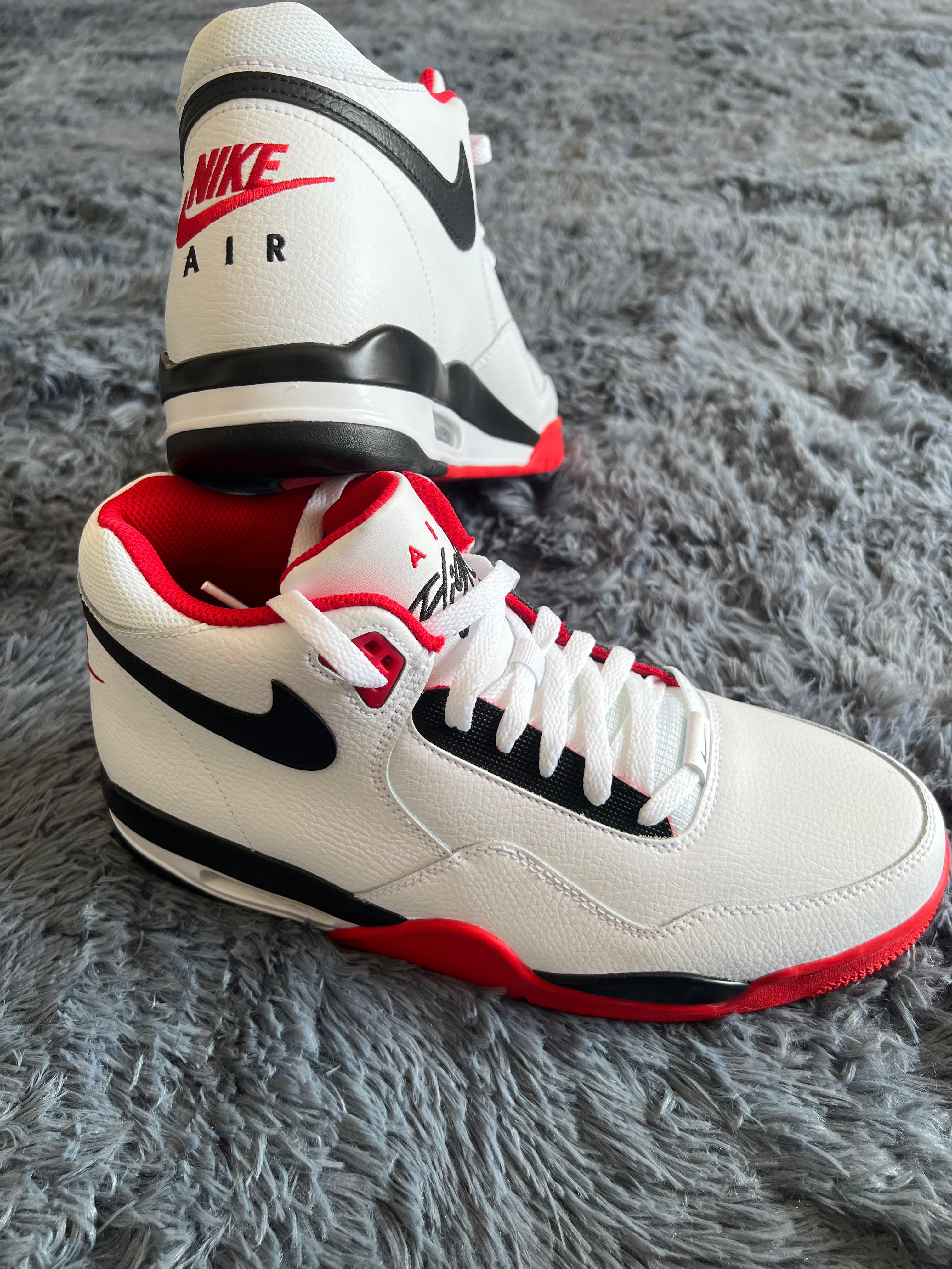 Nike Air Flight Mid Blanco/Negro/Rojo – Estilo Retro Basketball