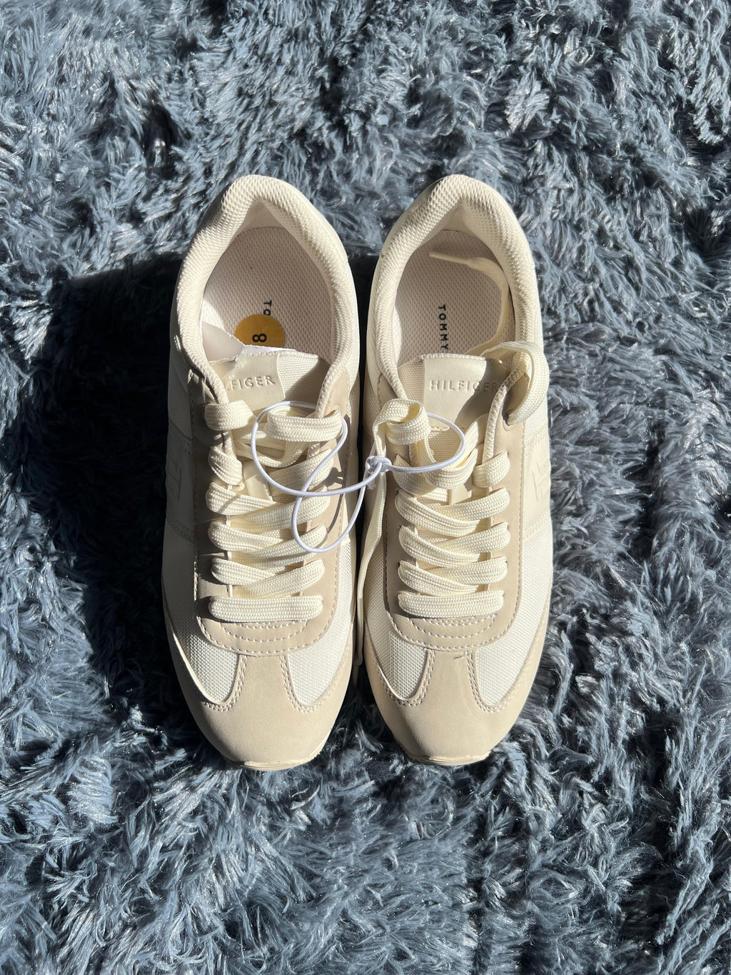 Tenis Tommy Hilfiger Casual Beige Crema Mujer