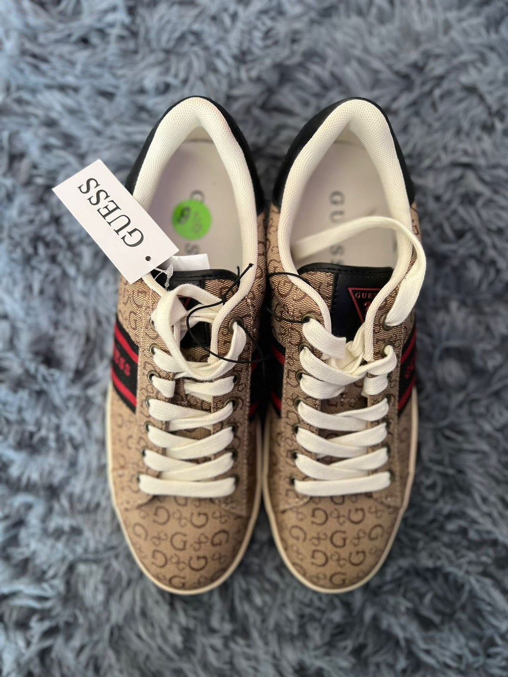 Tenis GUESS Originales Monograma Café | Sneakers Casual Premium Unisex